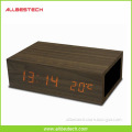 Portable Alarm Clock Wooden Bluetooth Speaker